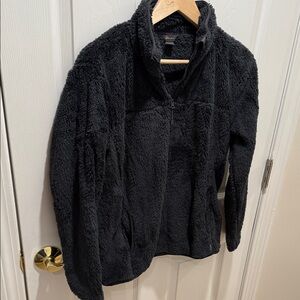 Eddie Bauer Fleece Women's Dark Gray 1/4 Zip Jacket